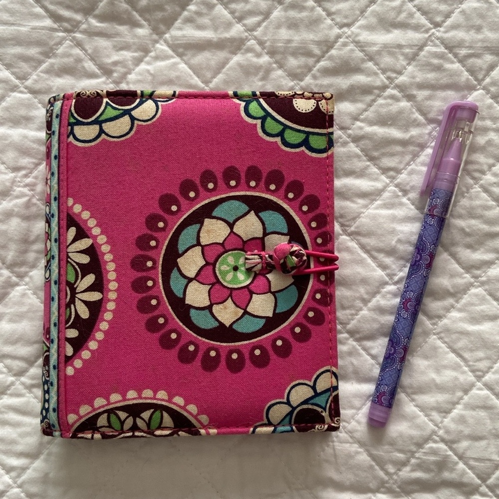 Vera Bradley Cupcake Pink Office Campus Notepad Agenda Planner With New Gel Pen